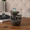 Pure Garden Tabletop 3 Tier Water Fountain, Waterfall, Rolling Glass Ball, Multi-Colored LED Lights 50-LG5066 - alternate 5